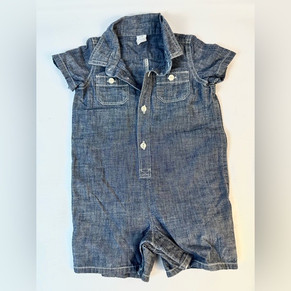 2 Set Lot Bundle - Boys 12-18 Months Button Short Pocket Romper (read for brand) - Picture 5 of 8